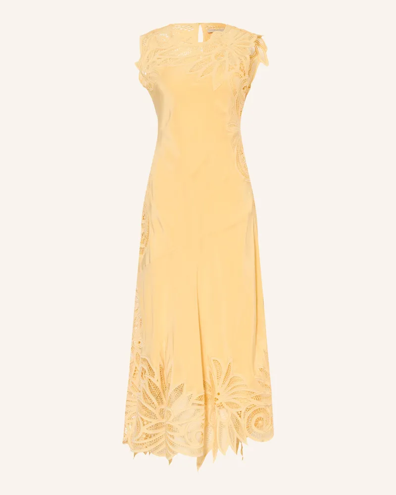 Ulla Johnson Kleid Idra Aus Lochspitze gelb Gelb
