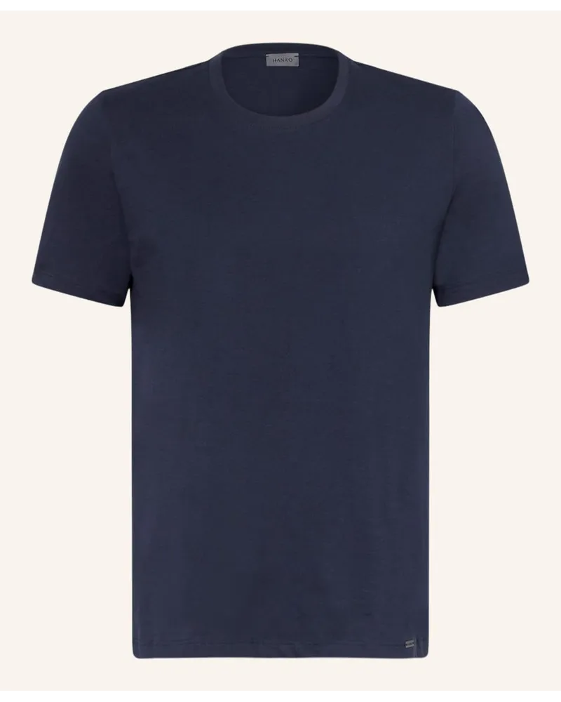 Hanro Schlafshirt LIVING Blau