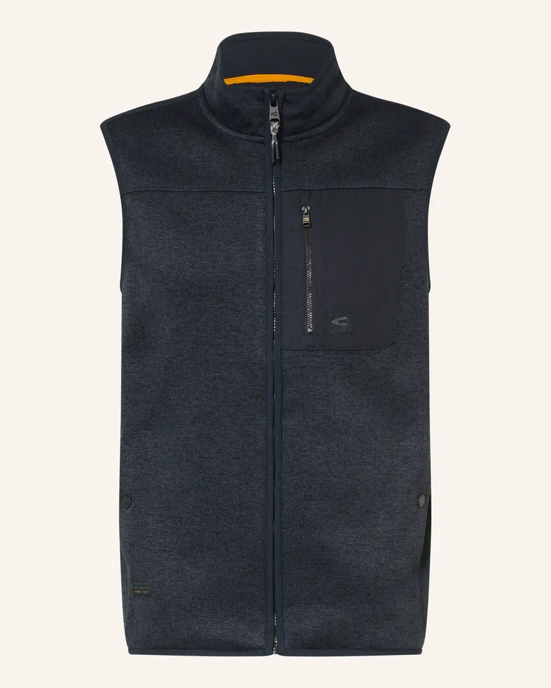 Camel Active Strick-Fleeceweste grau Dunkelgrau