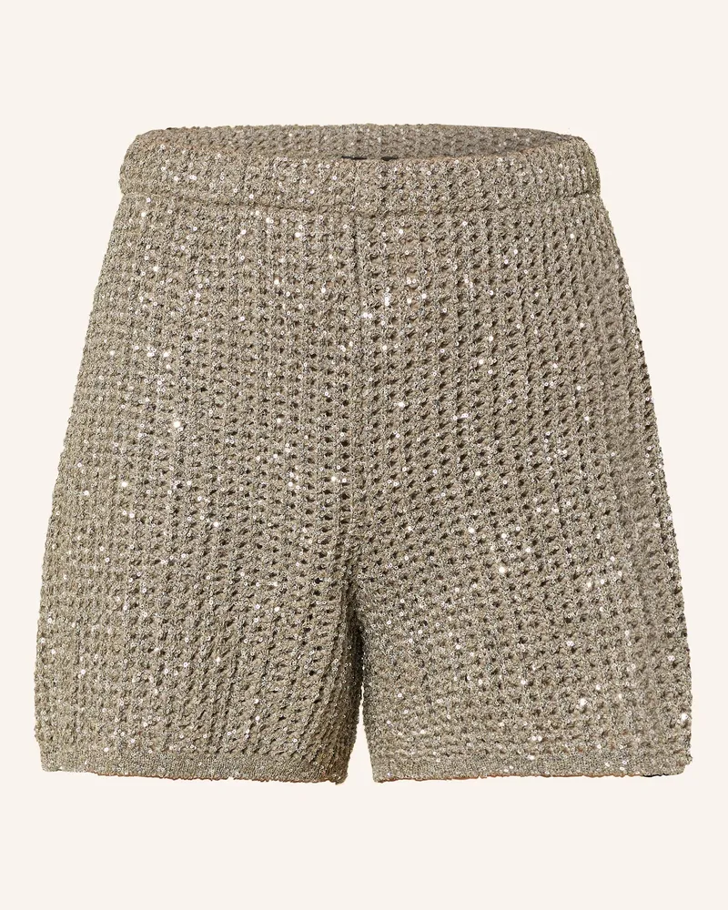 Marc Cain Strickshorts WASHINGTON mit Pailletten Grau