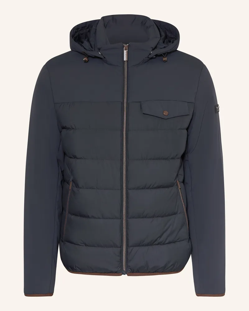 Bugatti Steppjacke mit DuPont™ Sorona®-Isolierung und abnehmbarer Kapuze Dunkelblau