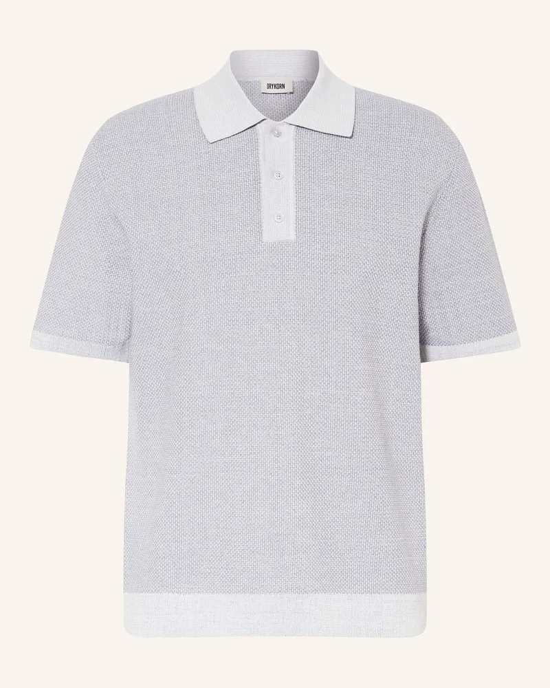 Drykorn Strick-Poloshirt TAMIAN Relaxed Fit Blaugrau