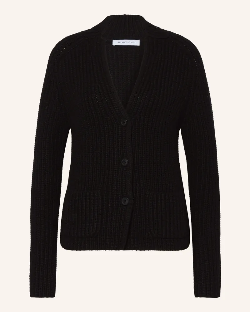 Iris von Arnim Strickjacke HELIANTHA aus Cashmere Schwarz