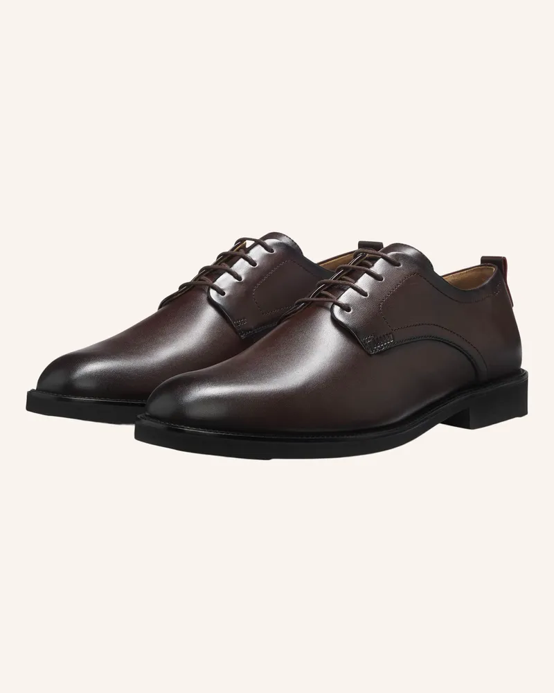 HUGO BOSS Business-Schnürschuh Ginsby_Derb_Pllt braun Dunkelbraun