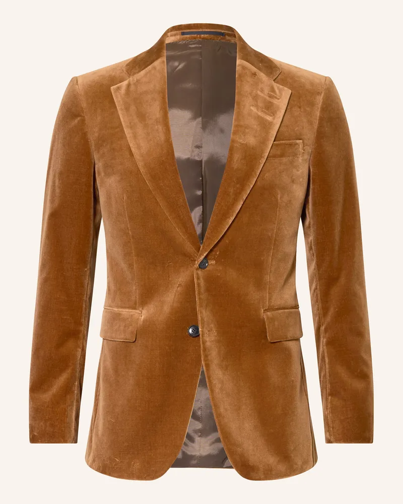 Tiger of Sweden Samtsakko EASE Extra Slim Fit Braun