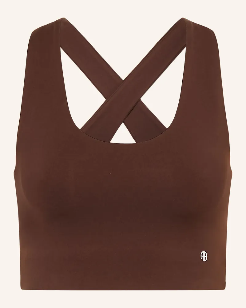 Anine Bing Cropped-Top Yuna braun Dunkelbraun