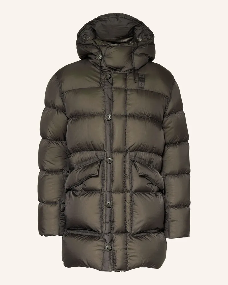 Blauer Daunenmantel BASTO Schwarz