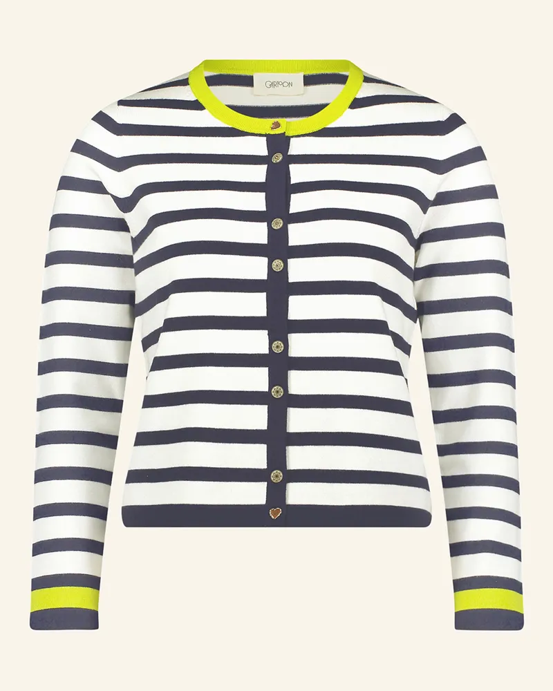 Cartoon Strickjacke Dunkelblau