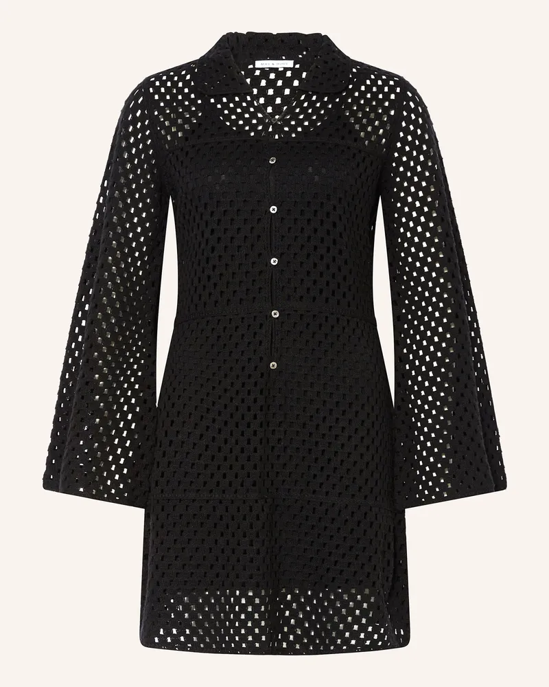 Mrs & HUGS Häkelkleid schwarz Schwarz