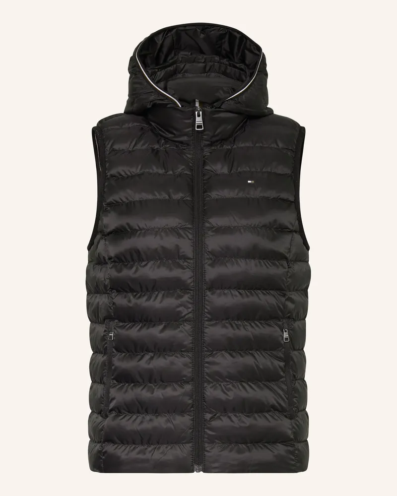Tommy Hilfiger Steppweste Mit Abnehmbarer Kapuze schwarz Schwarz