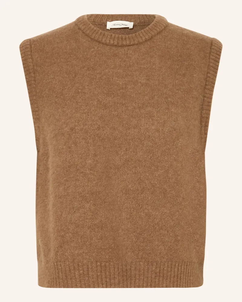 American Vintage Pullunder Vitow Mit Alpaka braun Braun