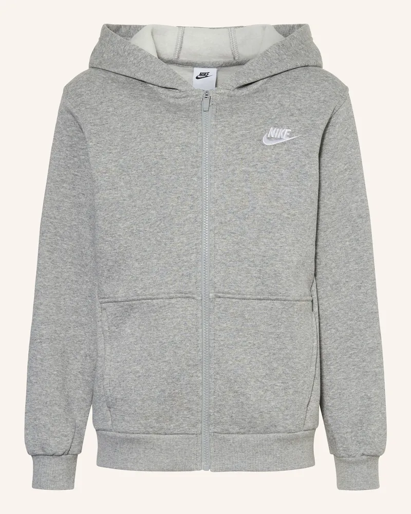 Nike Sweatjacke Club grau Hellgrau