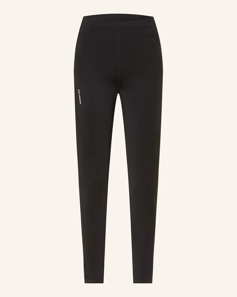Salomon Lauf-Tights SHAKEOUT CORE WARM Schwarz