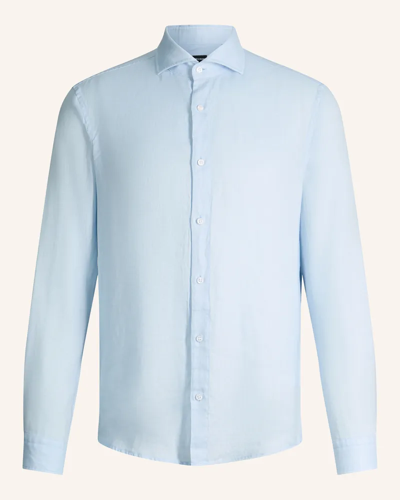 Strellson Leinenhemd Ceasar Slim Fit blau Hellblau