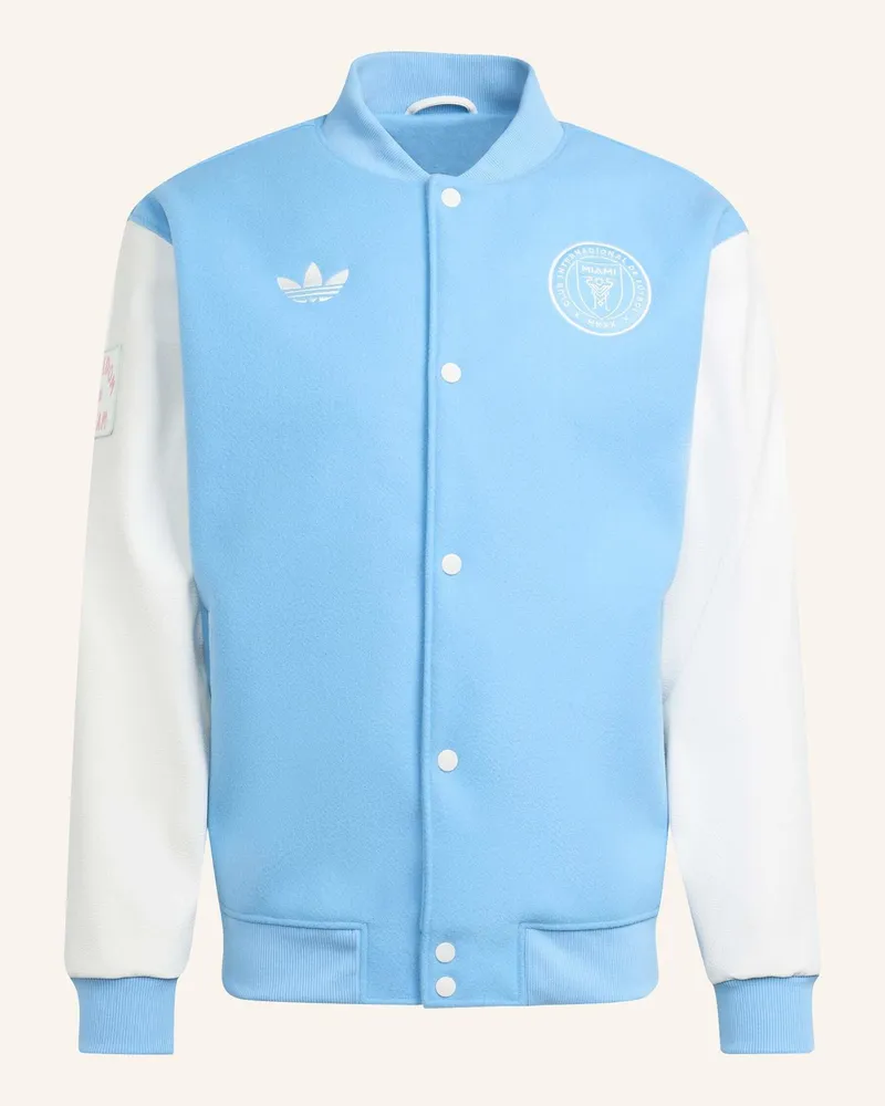 adidas INTER MIAMI CF ADIDAS ORIGINALS ANTHEM JACKE Blau