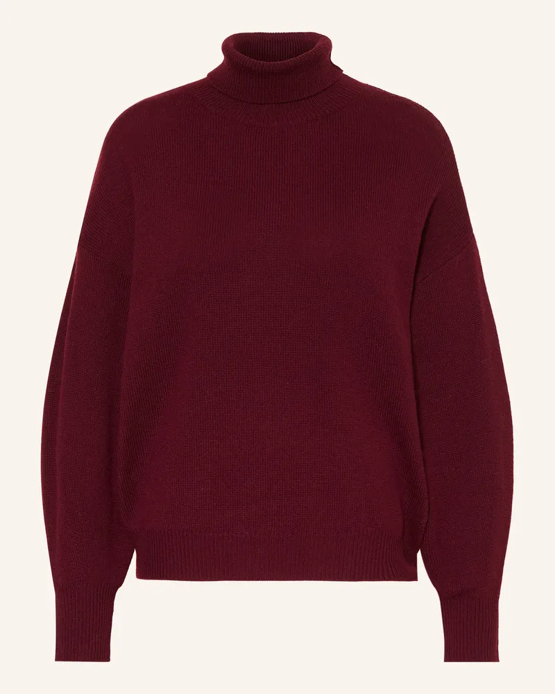 Mrs & HUGS Rollkragenpullover rot Dunkelrot