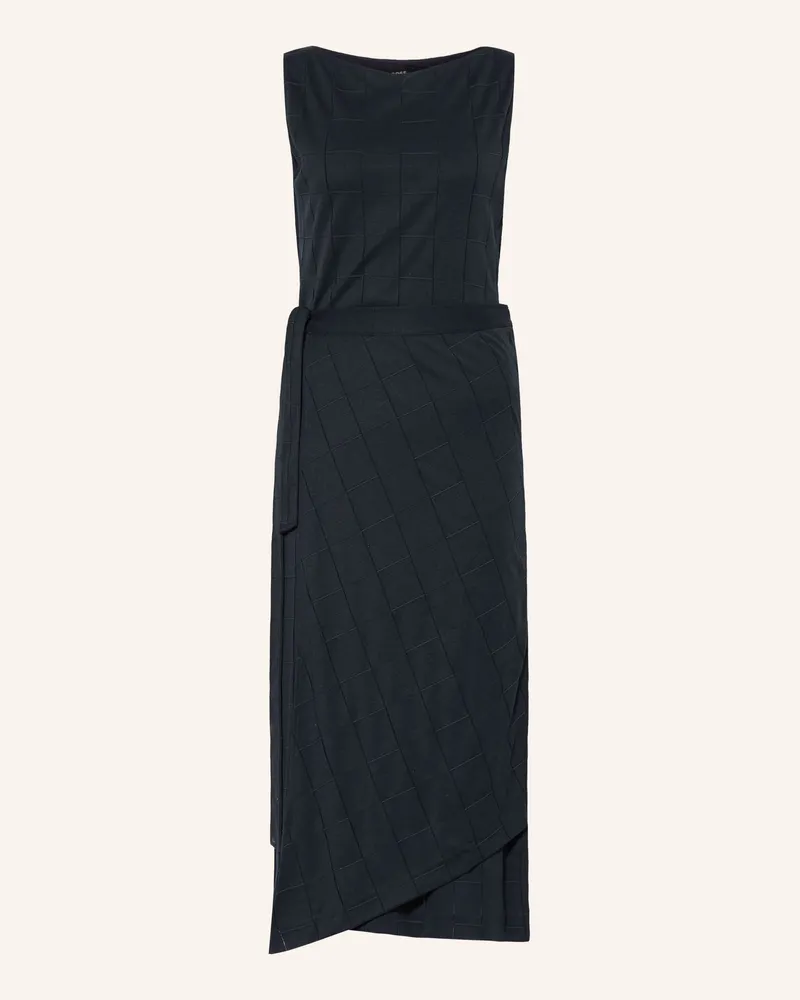 HUGO BOSS Strickkleid Equadri In Wickeloptik blau Dunkelblau