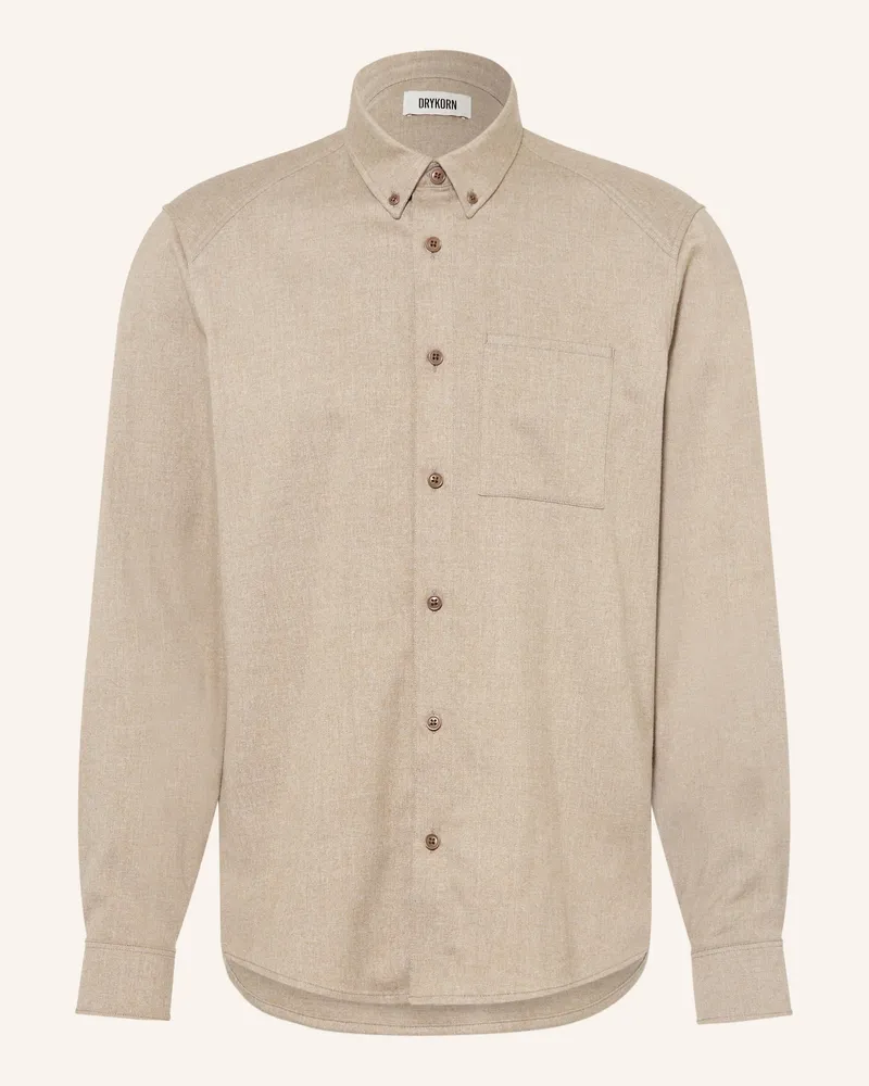Drykorn Hemd Liet Comfort Fit beige Hellbraun
