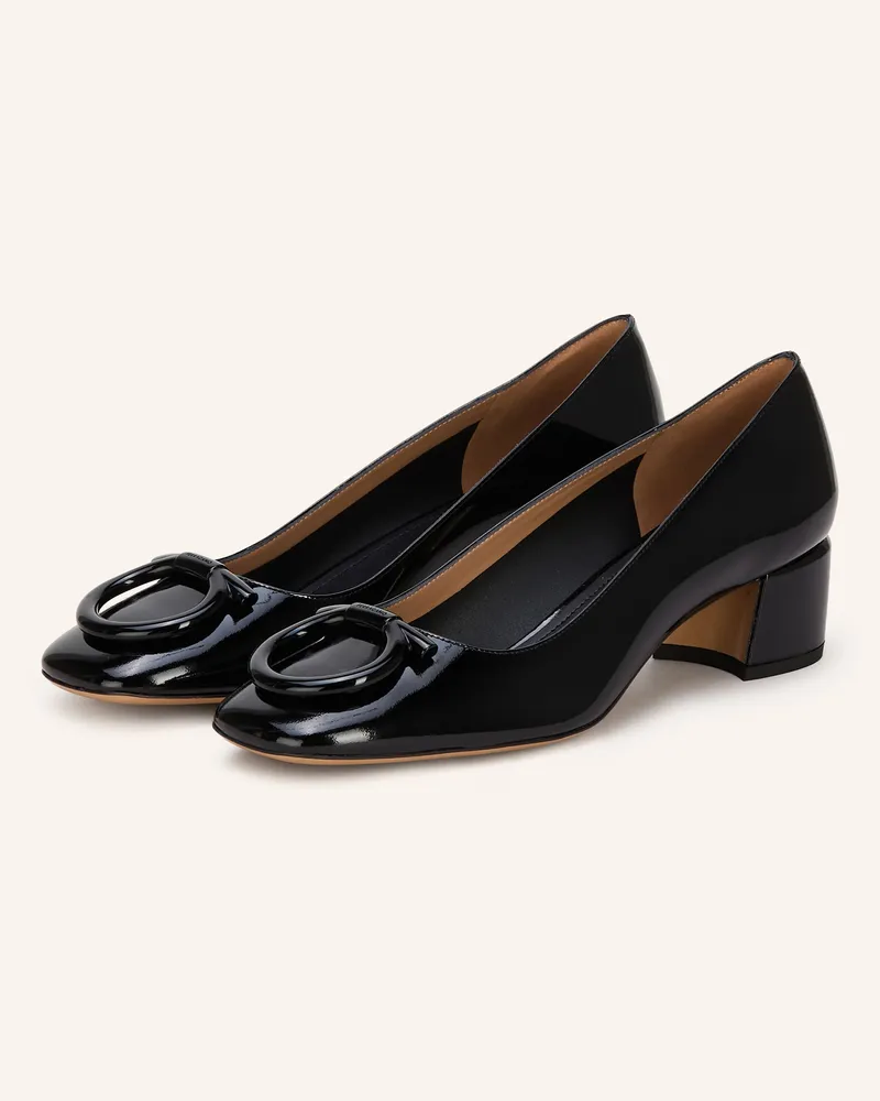 Ferragamo Lack-Pumps MARA 40 Schwarz