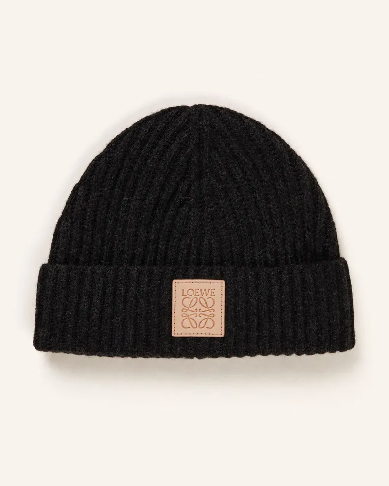 Loewe Cashmere-Mütze Schwarz