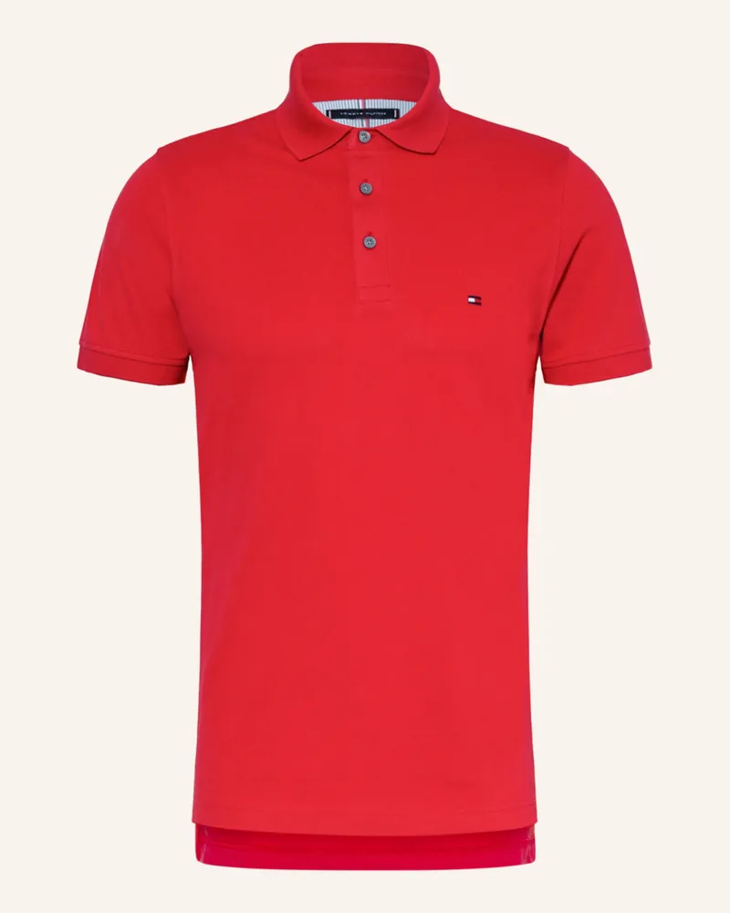 Tommy Hilfiger Piqué-Poloshirt Slim Fit Rot