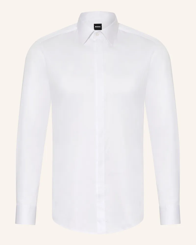 HUGO BOSS Hemd HANK Slim Fit Weiss