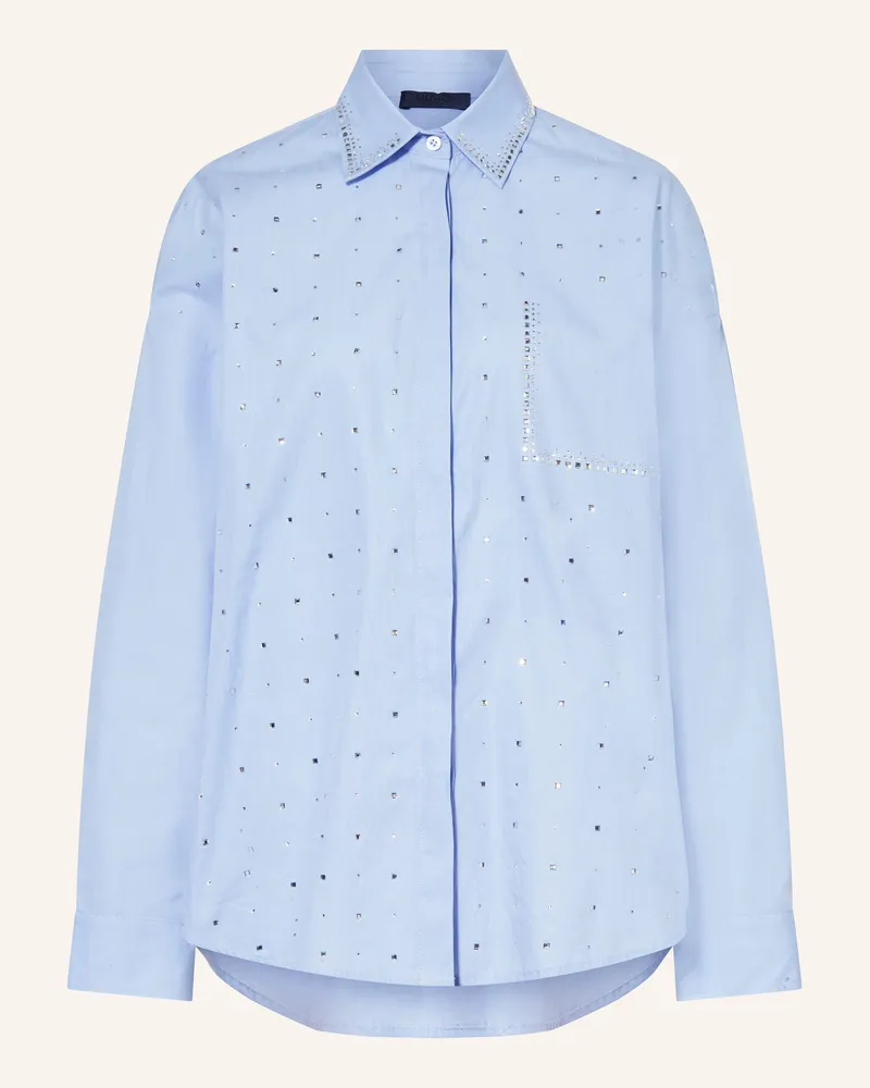 Liu Jo Hemdbluse mit Schmucksteinen Hellblau