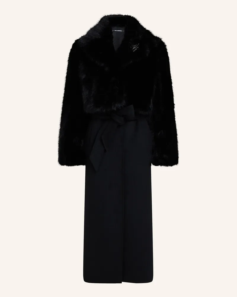 Karl Lagerfeld Mantel schwarz Schwarz