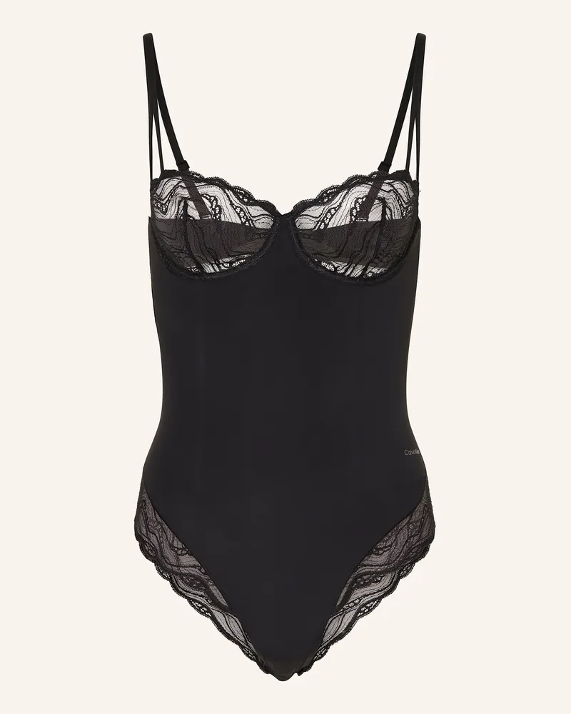 Calvin Klein Bügel-Body SENSUAL STRETCH LACE mit Shaping-Effekt Schwarz