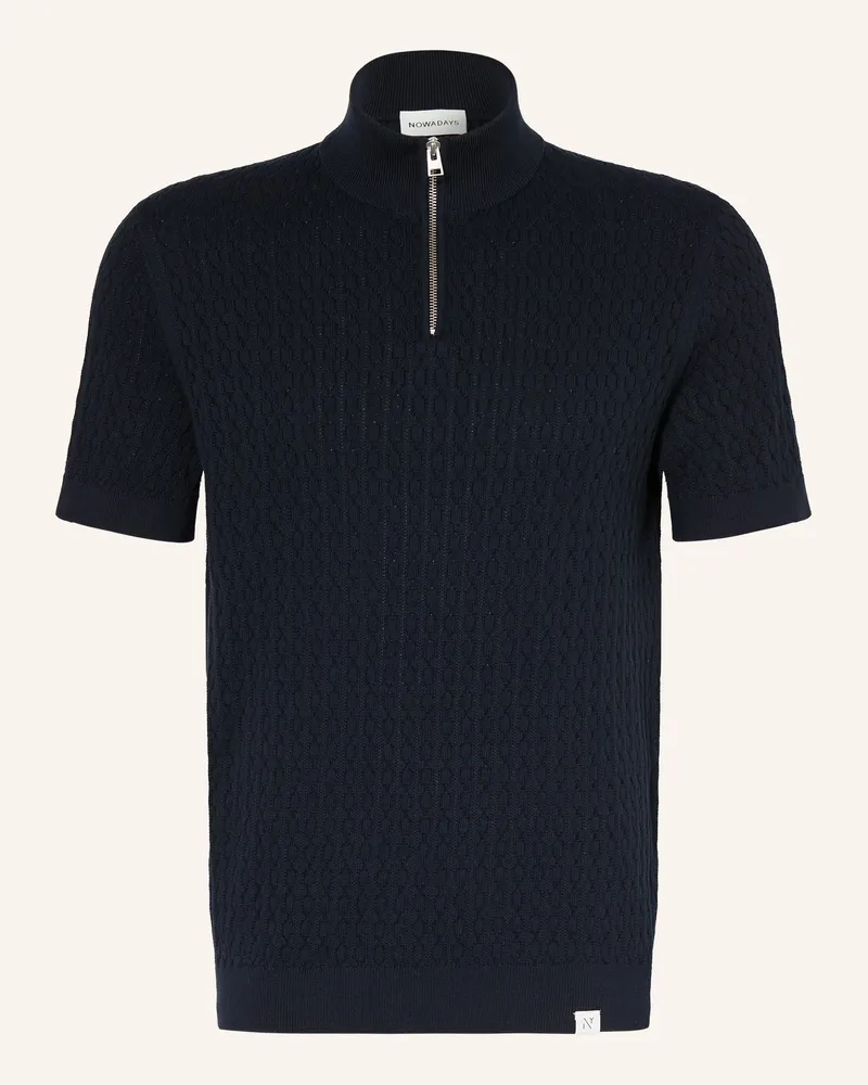 Nowadays Strickshirt Dunkelblau