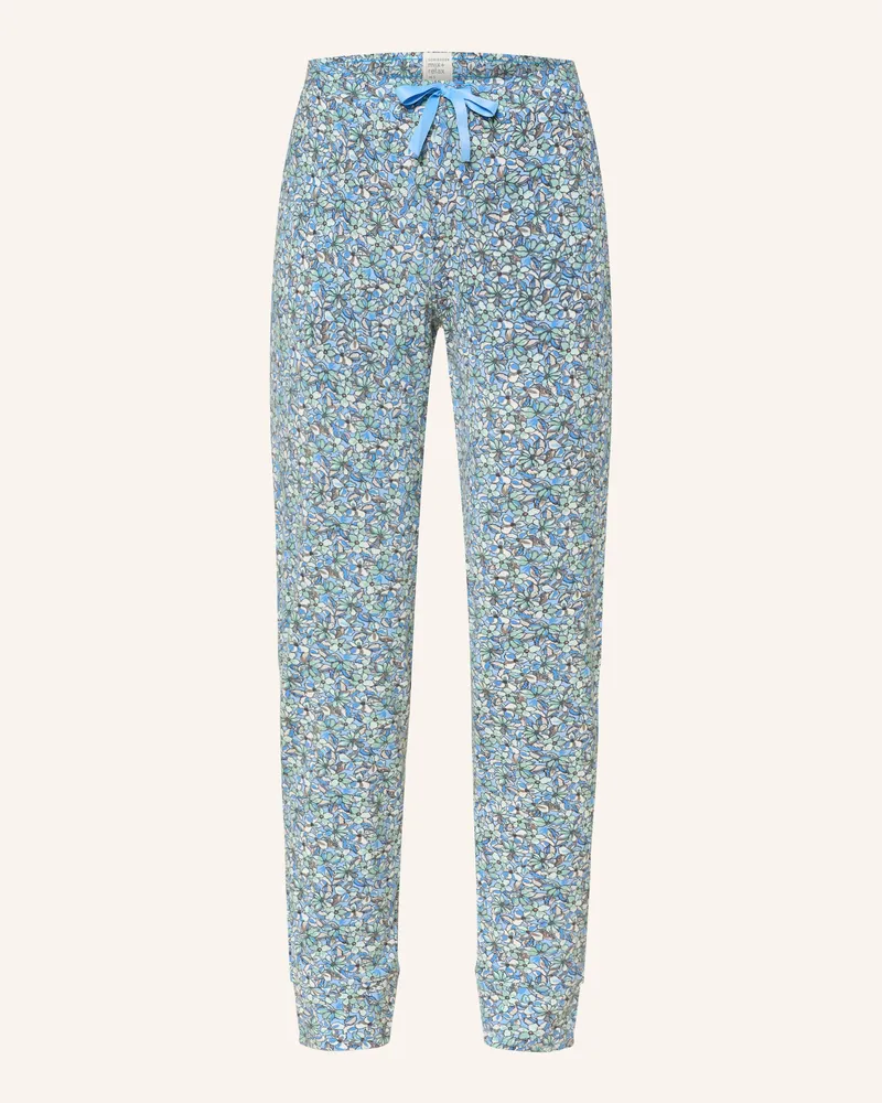 Schiesser Schlafhose MIX+RELAX Blau