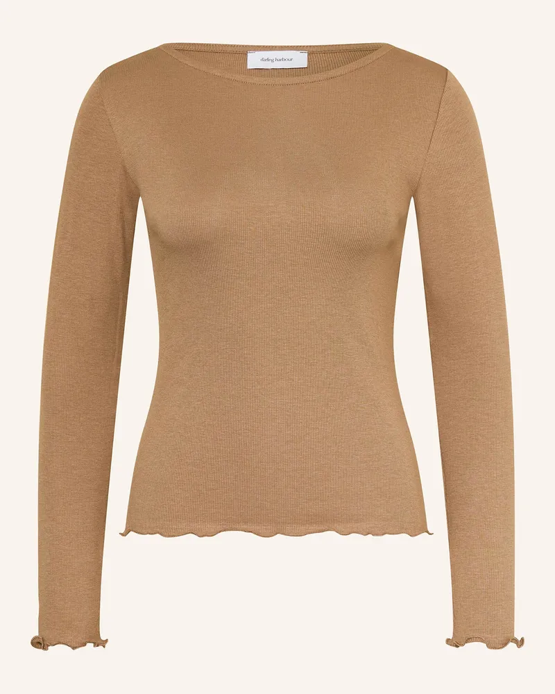 Darling Harbour Longsleeve mit Rüschen Camel