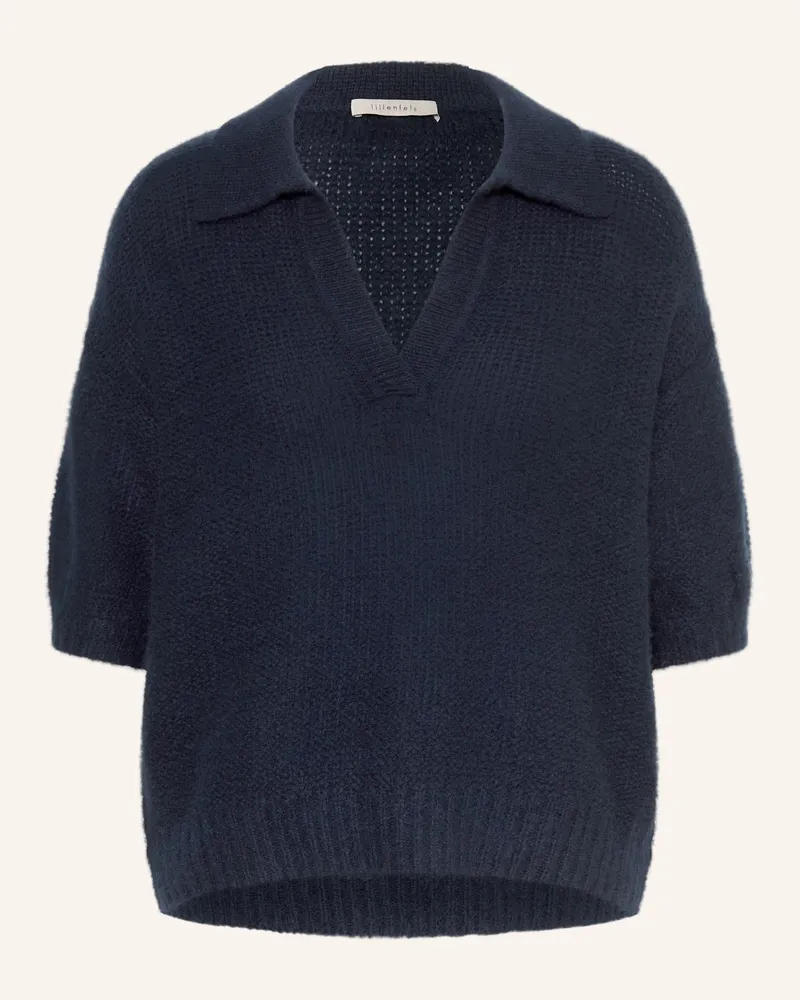 lilienfels Strick-Poloshirt Mit Cashmere blau Dunkelblau