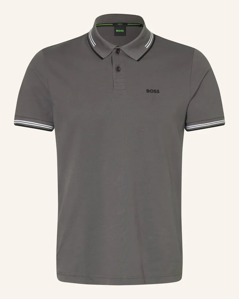 HUGO BOSS Piqué-Poloshirt Paul Slim Fit grau Grau
