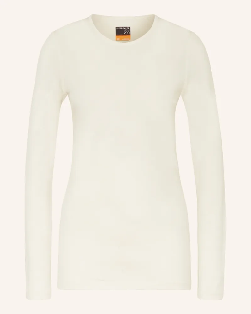 Icebreaker Funktionswäsche-Shirt 200 Oasis Aus Merinowolle weiss Ecru