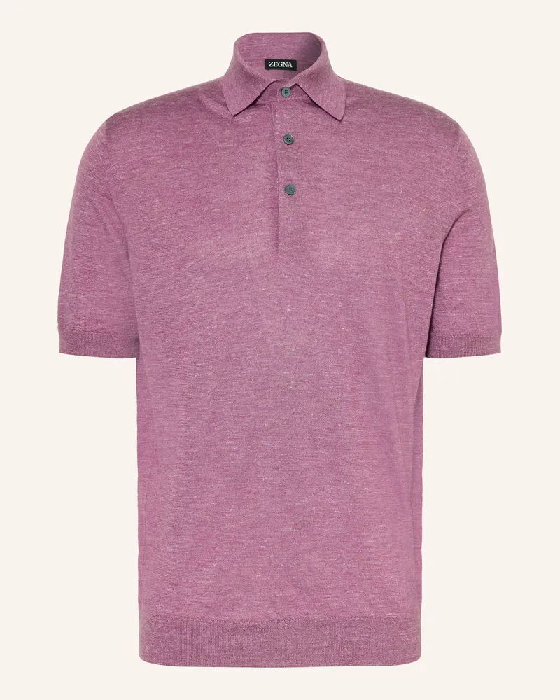 Ermenegildo Zegna Strick-Poloshirt Mit Seide Und Cashmere rosa Rosé
