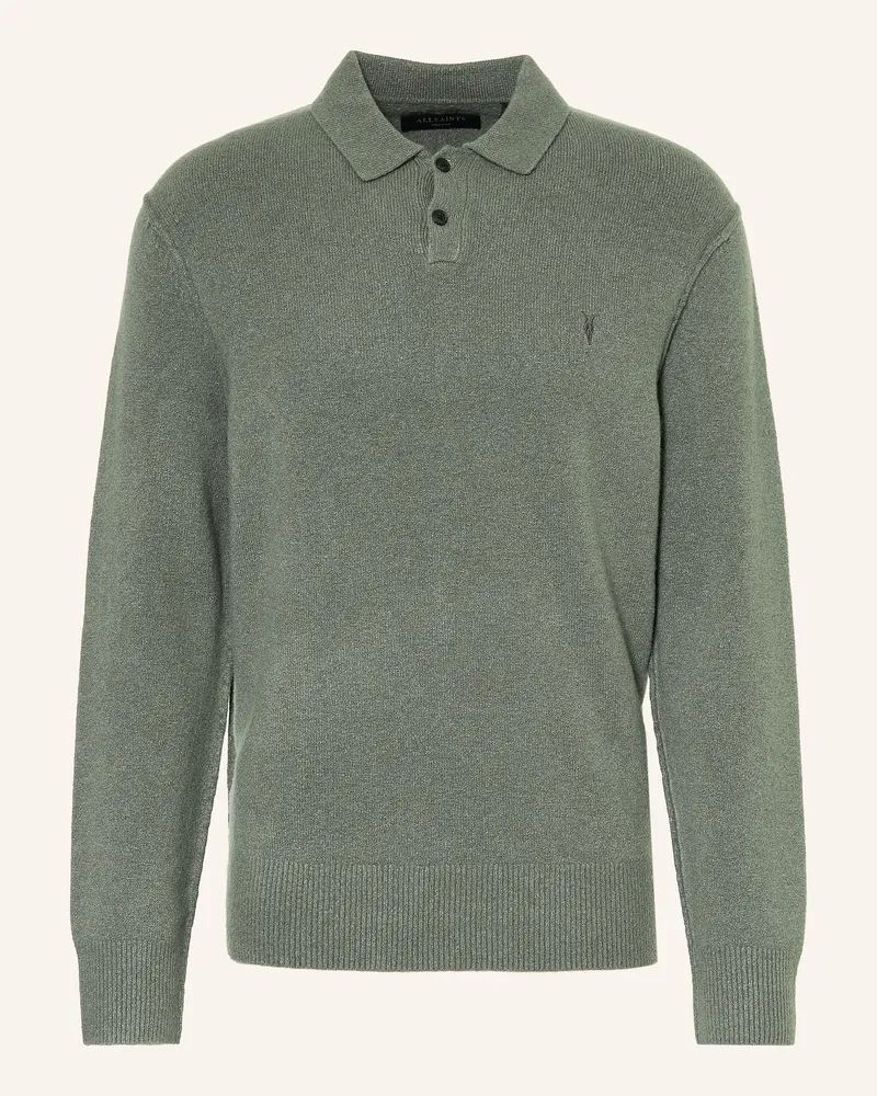 AllSaints Strick-Poloshirt STATTEN Hellgrün