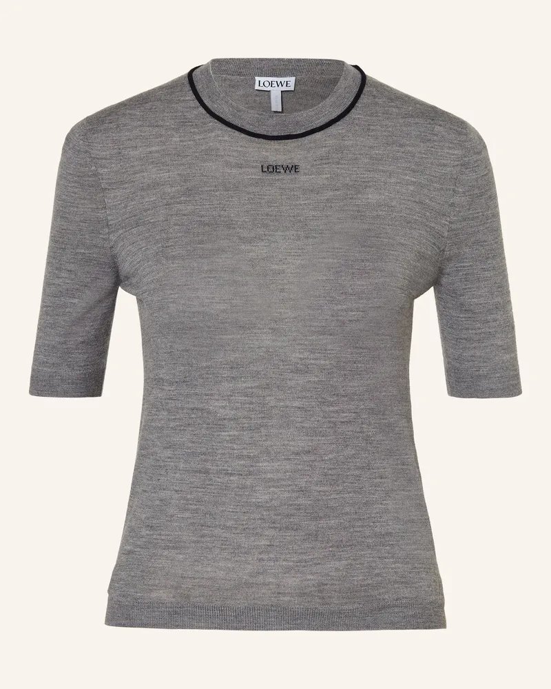 Loewe Strickshirt grau Blaugrau