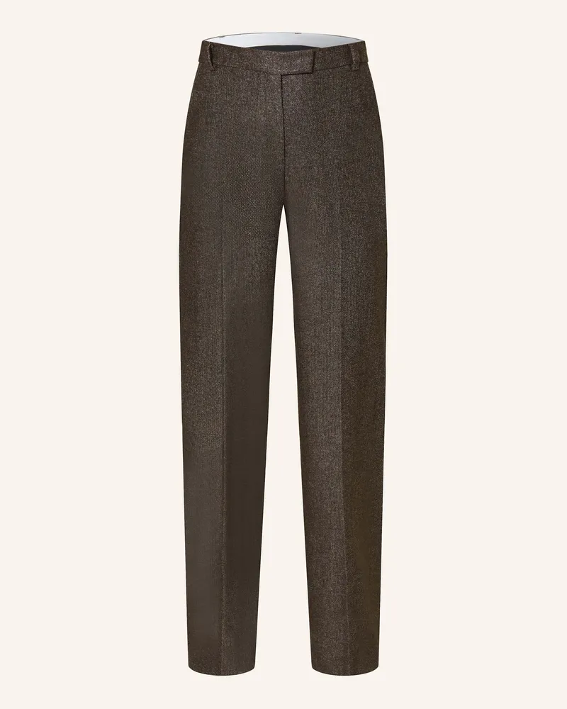 MARELLA Marlenehose mit Glitzergarn Braun
