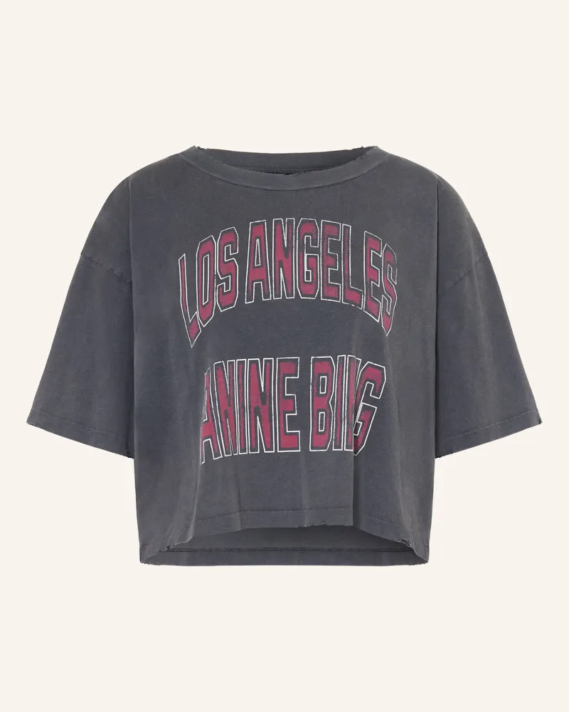Anine Bing T-Shirt Johnny schwarz Dunkelgrau