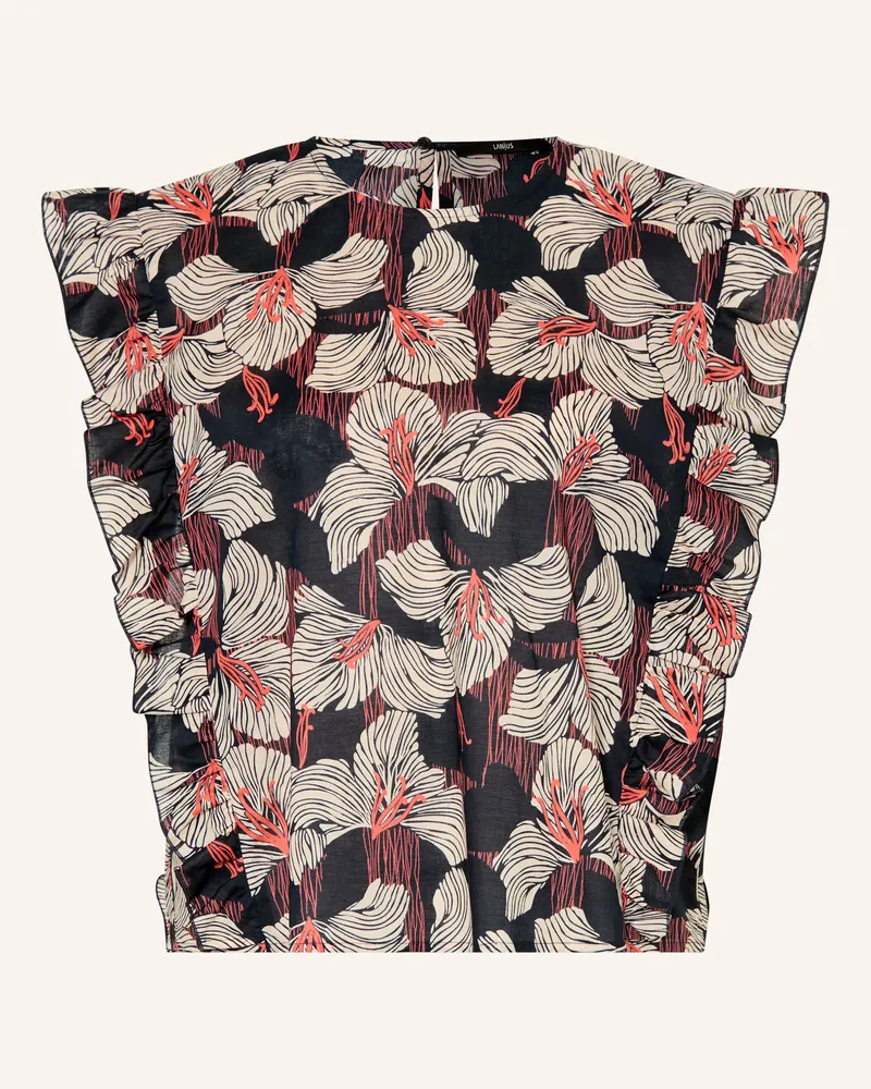 Lanius Blusentop Mit Rüschen blau Creme