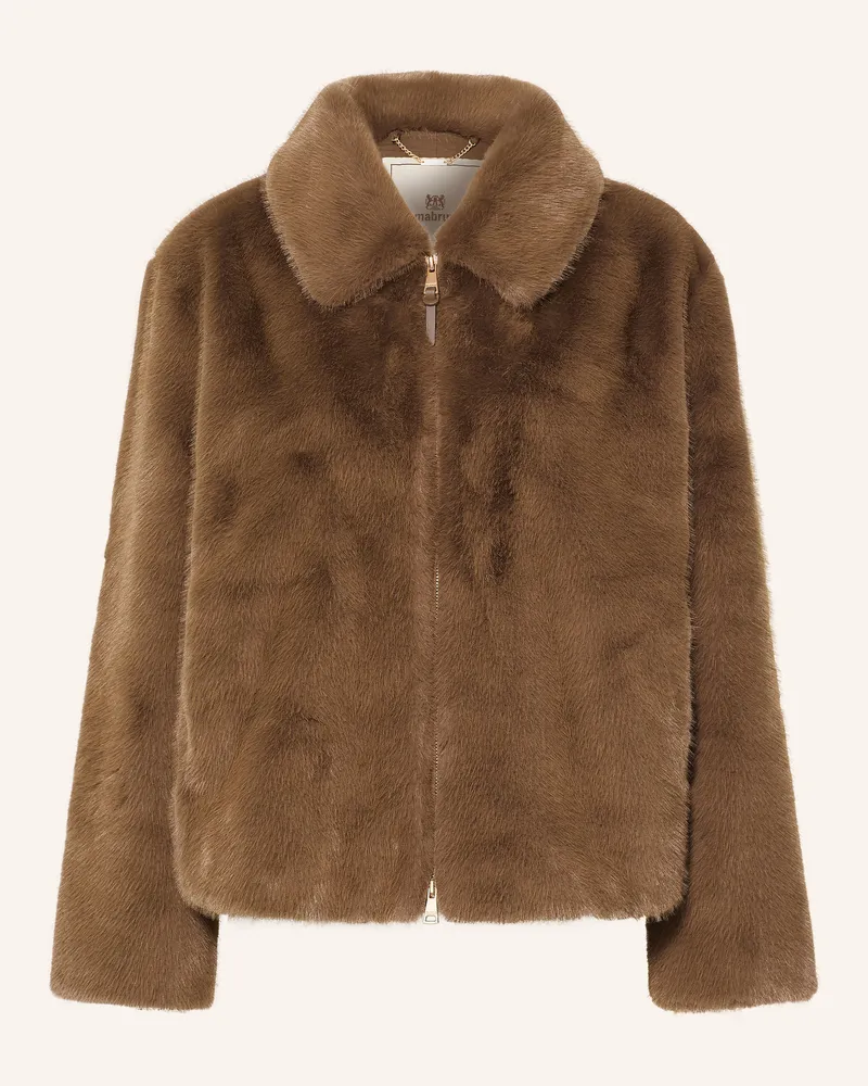Mabrun Kunstfell-Jacke Freya beige Braun