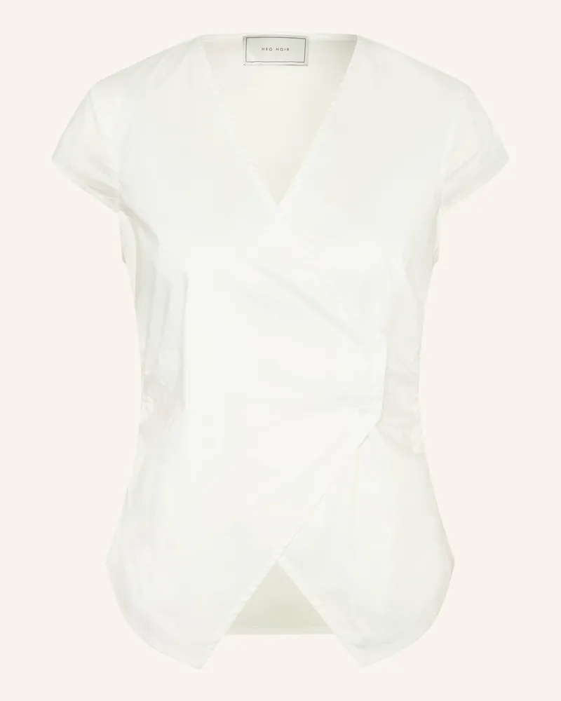 Neo Noir Bluse Fidi In Wickeloptik weiss Weiss