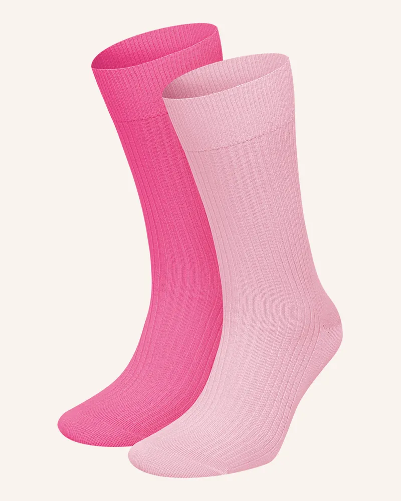 DillySocks 2er-Pack Socken Premium Ribbed Collection pink Pink