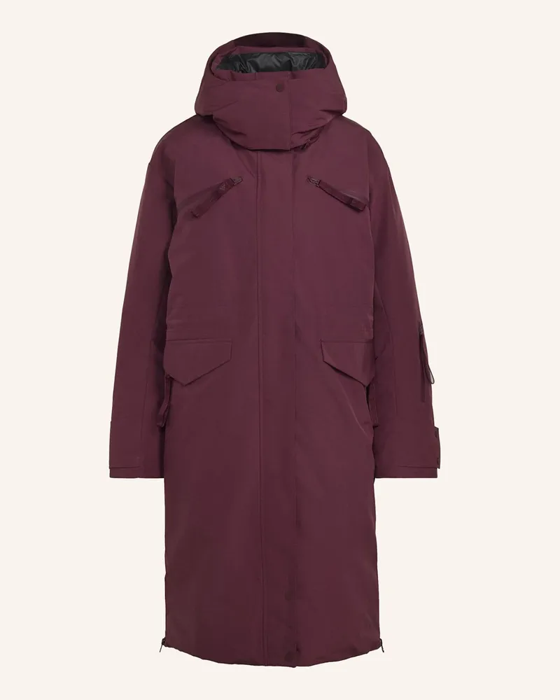 adidas Mantel Adidas By Stella Mccartney Long Padded Mit Abnehmbarer Kapuze rot Rot