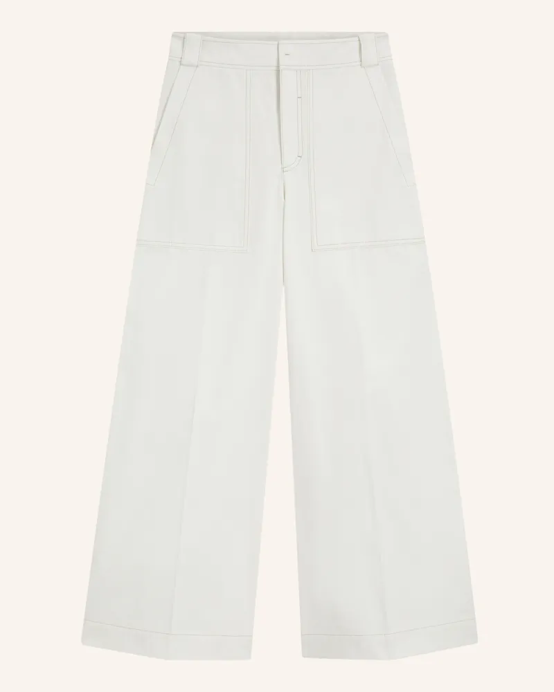 HUGO BOSS Business Hose TREVISA Relaxed Fit Weiss