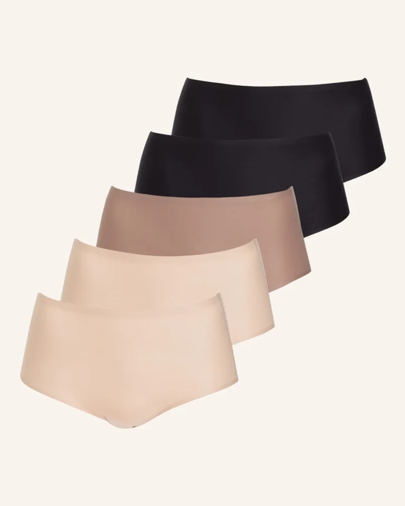 Chantelle 5er-Pack Taillenslips Softstretch beige Schwarz
