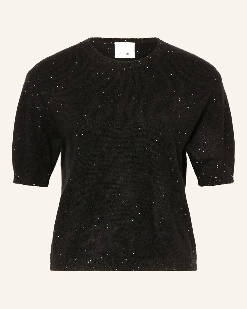 ALLUDE Strickshirt mit Cashmere und Seide Schwarz