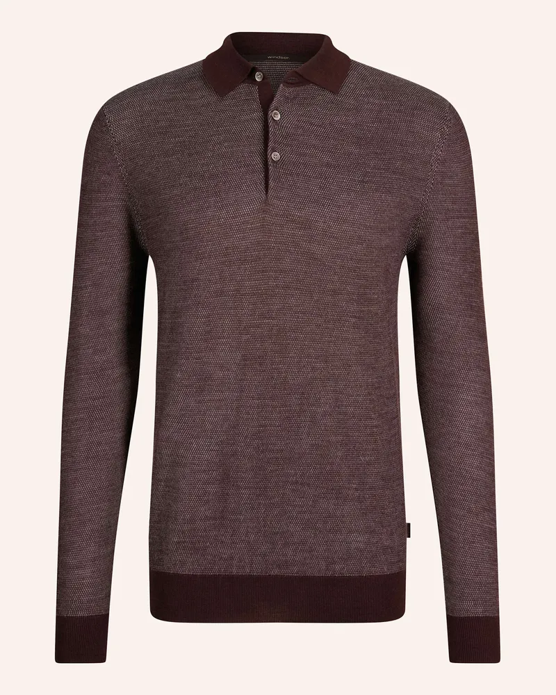windsor. Langarm-Poloshirt rot Rot