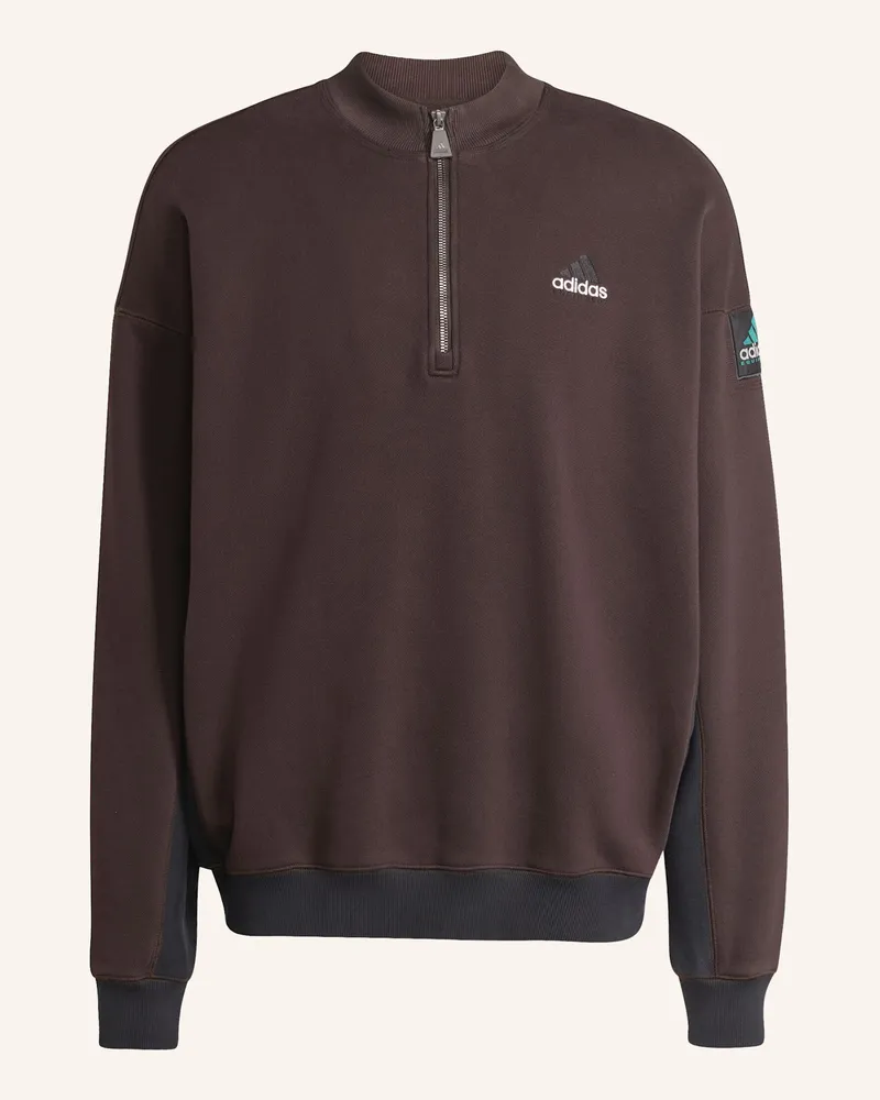 adidas ADIDAS EQUIPMENT BLOCKED HALF-ZIP PULLOVER Braun